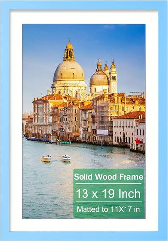 wyooxoo 18x24 Poster Frame Pink Made of Solid Wood Picture Frames Display Pictures 16x20 with Mat or 18x24 Without Mat Colorful Frame For Horizontal Vertical Wall Mounting in Kuwait