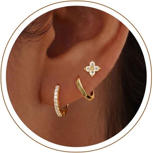 Tituthia Gold Earrings for Women Trendy, Simple Dainty 14K Gold Plated Paperclip Square Chain Link Dangle Hoops Earrings Pin Stud Huggie Earrings Lightweight Hypoallergenic Minimalist Aesthetic Gold Jewelry for Women Teen Girls Christmas Gifts in Kuwait
