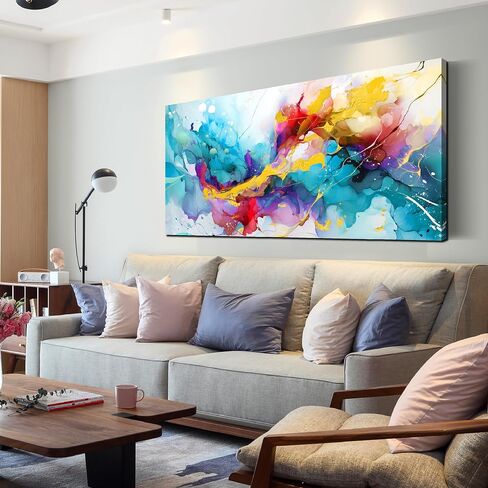 LAOTOART ديكور حائط فني حديث للنساء في المكتب - فن حائط تجريدي - لوحات حائط كبيرة لغرفة المعيشة جاهزة للتعليق مقاس 30 بوصة × 60 بوصة in Kuwait