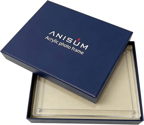 Anisum 4X6 بوصة إطارات الصور الاكريليك 1 حزمة مزدوجة من جانب المغناطيسي منضدية عرض إطارات الصور هدايا للعائلة والأصدقاء أو حفلة عيد ميلاد in Kuwait