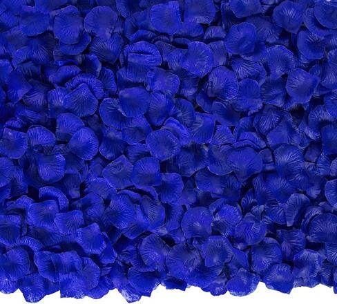 Attmu 3200 Pcs Artificial Rose Petals for Romantic Night, Fake Rose Flower Petals for Wedding, Party, Valentines Day Decorations for The Home (Blue) in Kuwait