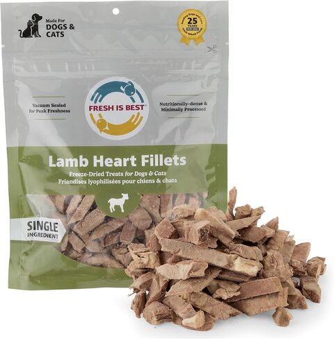 Fresh Is Best - Freeze Dried Healthy Raw Meat Treats for Dogs & Cats - Lamb Spleen Fillets in Kuwait