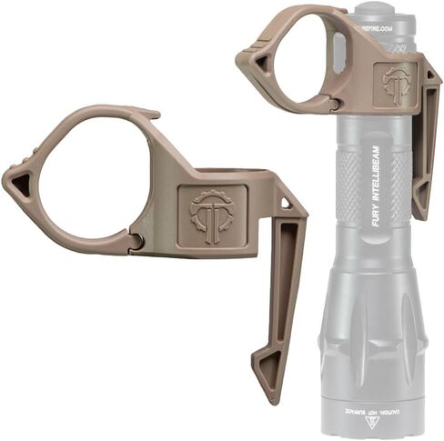 حلقة مصباح يدوي Thyrm Switchback DF للوقود المزدوج SureFire (Fury DFT، Fury Intellibeam DF)، Pelican 7600، Convoy S21A Flashlights (أسود)، صنع في الولايات المتحدة الأمريكية in Kuwait