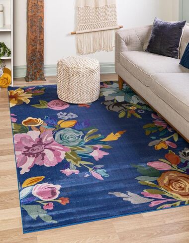 سجادة منطقة Loom Blossom Collection الفريدة - Laura (عداء مقاس 2 × 6 أقدام و1 بوصة، عاجي/أسود) in Kuwait