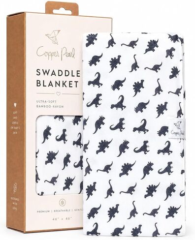 Copper Pearl Large Premium Knit Baby Swaddle Receiving Blanket Dinos Wild in Kuwait
