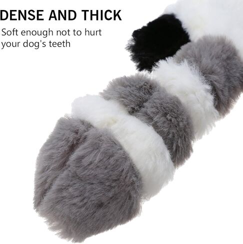 No Stuffing Dog Toy, Stuffing Free Dog Chew Toys Set with Squirrel and Raccoon Squeaky Plush Dog Toy for Small and Medium Dogs - 2 Packs, 15.7 Inch in Kuwait