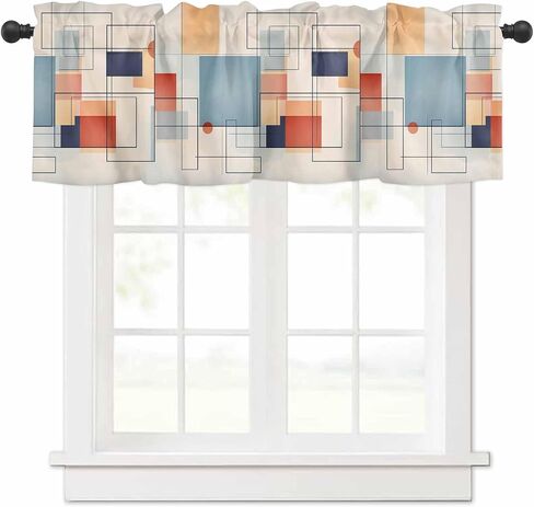 Valentine's Day Kitchen Valances Curtains for Windows, Red Day Gnome Gift Romantic Rose Valance Rod Pocket Window Curtain, Bathroom Basement Farmhouse Small Window Treatment Curtains 54"W x 18"L in Kuwait