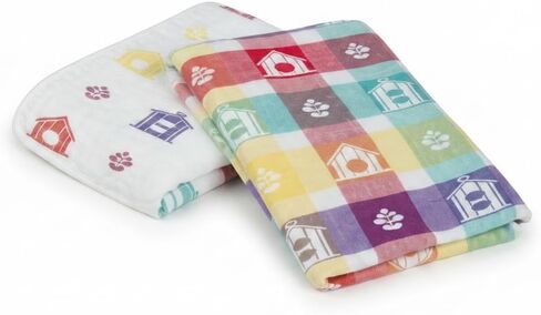 Kawaii Baby 2 Layer Blanket, Muslin Cotton Jacquard Bed Blanket, Lightweight Super Soft and Warm, Crib Blanket for All Seasons, 80 x 100 cm, Parachuting Bear in Kuwait
