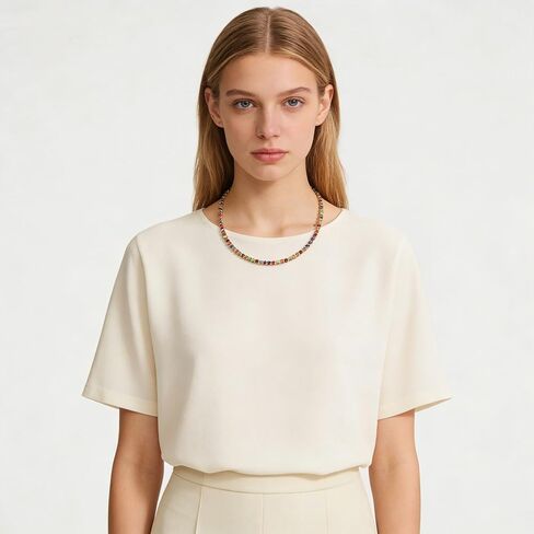 BVGA Dainty Gold Choker Necklace ملون القلب الأحجار الكريمة المختنق قلادة مطلية بالذهب ثعبان سلسلة قلادة المختنق القلائد مجموعة للنساء فتاة الهدايا in Kuwait