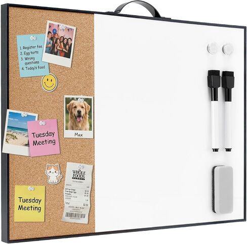 TSJ OFFICE Small White Board - 16" X 12" Portable Black Aluminum Framed Whiteboard, Magnetic Dry Erase Board with a Handle, to Do List Notepad for Office, Home, School in Kuwait