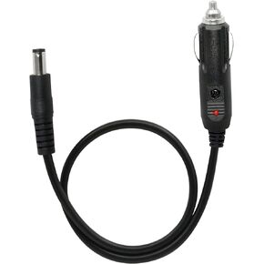 PNGKNYOCN12V DC شاحن سيارة مزود طاقة تلقائي 18AWG كابل، DC 5.5 مم × 2.5 مم إلى ولاعة سجائر السيارة ذكر توصيل كابل ولاعة سجائر السيارة للكاميرا، CCTV، ثلاجة السيارة (10 قدم)