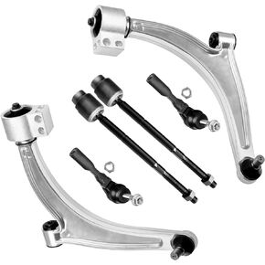 SCITOO 6pcs Front Suspension Kit Lower Control Arm And Ball Joint Inner Outer Tie Rod End Replacement For 2004-2010 For Chevy For Malibu 2005-2009 For Pontiac G6