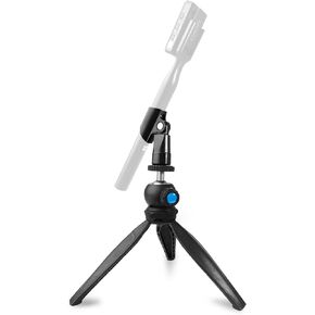 Movo HMT-2 Tabletop Tripod Microphone Stand for Movo WMX-HM and Rode Interview Go Handheld Wireless Mic Adapters. Perfect for Podcasting, Vlogging, Content Creators, and More