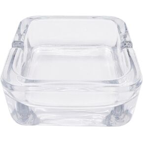 Crystal Glass Ashtray, Qiveno Square Ashtray for Cigarette Cigar, Cute Cool Ashtray Outdoor Indoor Crystal Ashtray for Birthday Gift Christmas Gift(Amber)