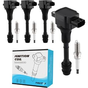 TAUTOY UF350 Ignition Coil Pack Spark Plug 4PCS 2.5L L4 For Nissan Altima 2002-2006,Sentra 2002-2008,X-Trail 2002-2008 2010-2013,GN10219 C1398 224488H315 224488H310