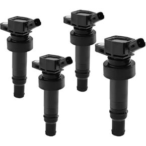 Ignition Coil Pack Set of 4 Compatible with 2012-2021 Hyundai Accent, 2012-2017 Hyundai Veloster, 2012-2013 Dodge Attitude, 2012-2019 Kia Rio, 2012-2019 Kia Soul Replace# UF652