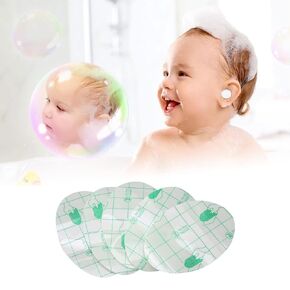 60PCS Baby Waterproof Ear Stickers, Disposable Ear Covers for Shower, Swimming, Water Sports Multifunctional, Cuttable Design, Excellent Polyethylene Material, Safe to Use