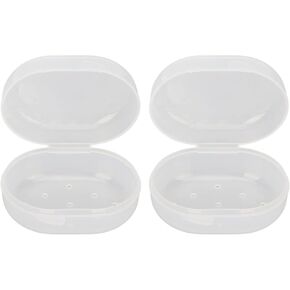 2 Pcs Transparent Ear Plug Carrying Case for Swimming Ear Plug, Storage Box, Safety Buckle for Travel Use in Kuwait