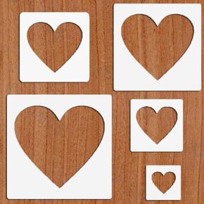 5pcs Reusable Painting Stencils,Plastic Art Craft Templates on Wood Wall Fabric Paper Home Décor DIY 4" to 12" (Clouds)