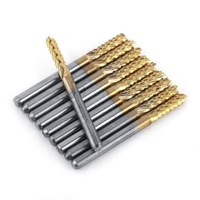 Carbide End Mills, Carbide End Mill 1/8" Shank Coated CNC Engraving Bit 3.175mm 10pcs -Products Worth Buying