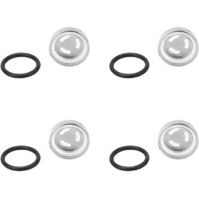 Brake Master Cylinder Reservoir Sight Gasket Set Motorcycle Accessory for Dirt Bike Scooter ATV Compatible with Glass Len Handlebar 4 Pcs