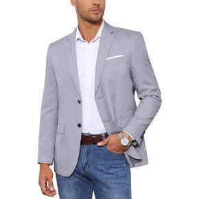 TURETRENDY Men's Casual Blazer Sport Coat Lightweight Two Button Business Jackets