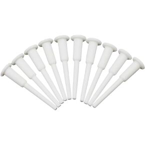 10Pcs Air Stopper Plug Valve Nozzles Pin for 45cm 55cm 65cm 75cm 85cm Yoga Ball Gym Ball Fitness Exercise Ball Jump Ball Inflatable Bed, White