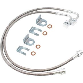 89708 Rear Extended Stainless Brake Lines for 4-6" of Lift, Compatible with 2007-2018 Jeep Wrangler JK