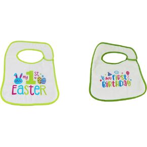 Hello Baby Wonder Easter & Birthday Bib Set - 2pk