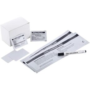ID Zone DuraClean™ DC ACL002 Card Printer Cleaning Kit for Evolis Zenius, ZeniusID, Primacy, & PrimacyID Printers - 2 Adhesive Cards, 2" T Cards, 1 Cleaning Pen & 60 Wipes