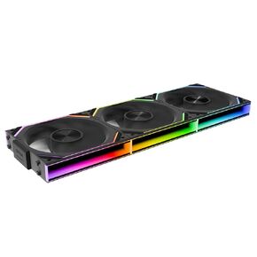 UNI Fan JM-V2 RS 120 Infinity Mirror Module Daisy-Chain ARGB Fan 120mm عكس المروحة حزمة ثلاثية مناسبة لحالة الكمبيوتر وتبريد وحدة المعالجة المركزية