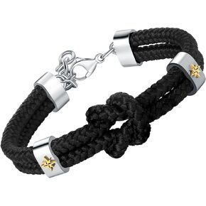 Adjustable Rope Bracelet, Gold-plated Buckle Design Titanium Steel Wire Fashion Bridesmaid Bracelet Gift for Women Men Girls