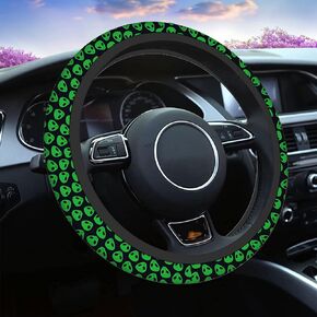 Swono Cute Bunny Car Steering Wheel Covers for Men Women Easter Bunny Rabbit Eggs Garden Car Accessories Decor 15" Steering Wheel Cushions Comfort Grip Neoprene Stretch-On Anti-Slip Case
