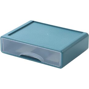Blue Desktop Drawer for Paper, Stackable Office Storage Drawer for Desk, Craft Organizer and Storage Bin, Large Storage Container with Plastic Drawer for Office Supplies Desk accessories