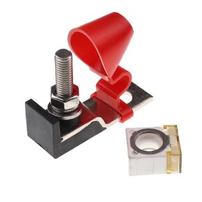 JIAKUPA 58V Single Stud 5/16"(M8) Marine Rated Battery Fuse 400A, Terminal Fuse Block Kit with Fuse 400A for Boat RV Car Truck Cruise 400A