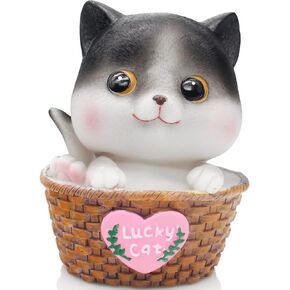 H&W Kitten Money Bank (أصفر)، حصالة قطة مقاومة للكسر، أول بنك عملة معدنية، أفضل عيد ميلاد للأطفال الأولاد والبنات لتزيين المنزل (WK19-D7) in Kuwait