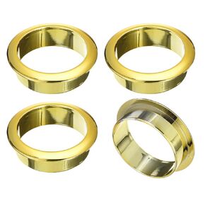 uxcell 4Pcs Cable Hole Cover, 2 inch(50mm) ABS Office Desk Cable Wire Cord Grommet Cable Cord Organizer for Office Desktop Wire, Gold