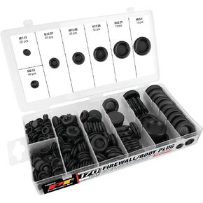Performance Tool W5262 170pc Rubber Grommet Assortment Kit in Divided Organizer Case for Firewall and Body Use