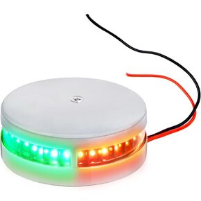 Young Marine 2-NM Deck Mount, Stainless Steel, Bi-Color Bow Light Red and Green LED for Boat Pontoon Yacht Skeeter, DC 10-30V