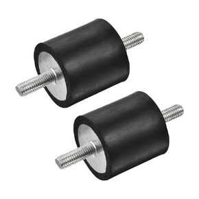uxcell M10 Rubber Mounts, 2pcs Male/Male Vibration Isolator Shock Absorber, for Garage Motor Air Compressor Car Boat Bobbins, D40mmxH40mm