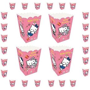 24PCS Cartoon cat theme Party Popcorn Boxes, Party Supplies,Favor Bags for Boys Girls Birthday Party Decorations