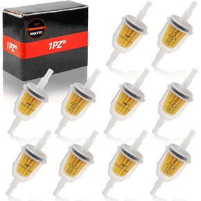 1PZ KHX-F01 Premium 1/4" and 5/16" inch Universal Fuel Filter Barbed Clear Replacement for Honda Kohler Toro (Pack of 10)