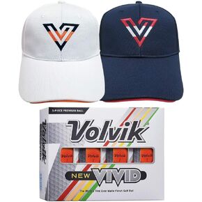 Volvik New Vivid 3-Piece Premium Matte Finish Golf Balls Gift Set Bundle
