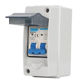 DC Miniature Circuit Breaker, 1000V 63Amp Isolator Breaker Box PV Solar Disconnect Switch with IP65 Waterproof Cover with Overvoltage Protection, for Solar Panels Grid System