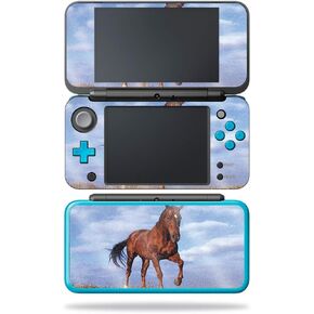 MIGHTY SKINS MightySkins Glossy Glitter Skin for Nintendo New 2DS XL - Horse | Protective, Durable High-Gloss Glitter Finish | Easy to Apply, Remove, and Change Styles | Made in The USA