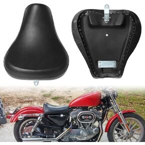 Studyset Black Front Driver Rider Solo Seat for Sportster 883 1200 72 48 1983-2003 Black