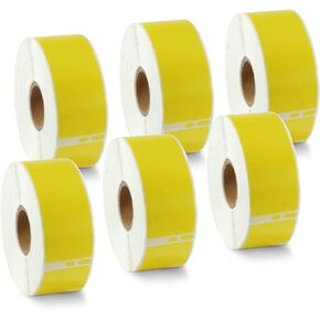 BETCKEY Colored Labels Compatible with Dymo 99019 (2-5/16" x 7-1/2") for Files, Folder, Binders, Compatible for Dymo LabelWriter Thermal 450, 4XL & Zebra Printers [6 Rolls, 900 Labels, Light Blue]