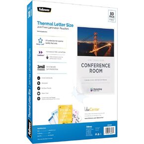 Fellowes® ImageLast Laminating Pouches, 9" x 11-1/2", 3 Mil, Clear, Pack of 80 Pouches