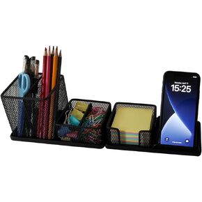 Desk Organizer with Pen Holder, Sticky note holder, Pencil holder, Phone holder and Stationery holder,Home Office Desk organizers and accessories,office desk organizer