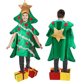 Christmas Tree Costume Women,Christmas Tree Dress Onesie Set with Shoe Covers for Woman Cosplay in Saudi Arabia
